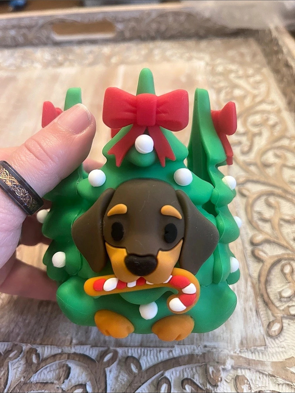 Bath & Body Works Christmas Dachshund Light-Up Soap Holder